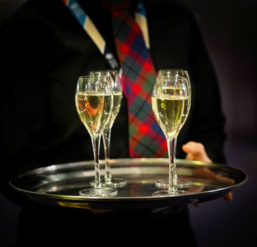 Drinks being served at The Royal Gallery for The Royal Edinburgh Military Tattoo