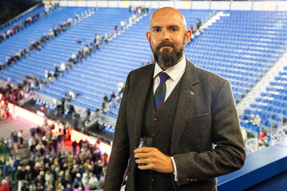 2SCOTS Pipe Major Joe Davies at The Royal Edinburgh Military Tattoo