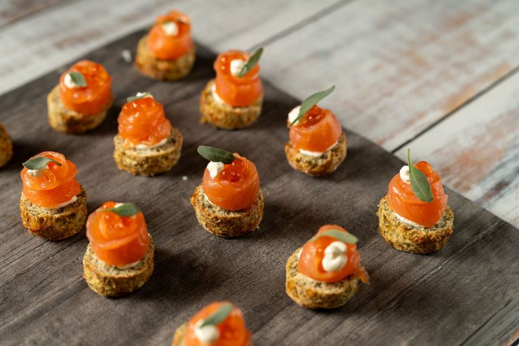 Canapes At The Royal Gallery Reception At The Tattoo