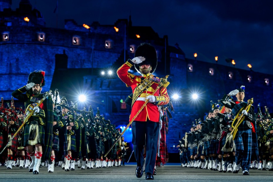 Pipes and Drums performer at The Royal Edinburgh Military Tattoo Show in 2025